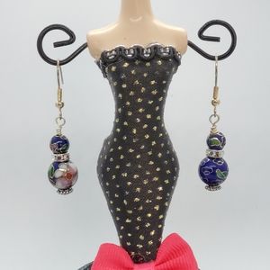 Blue Cloisine Earrings